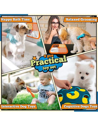 Juego de Juguetes Cognitivos para Perros PETCARE 9 Piezas
