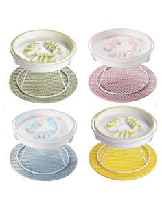 Tazón Elevado Lento para Gato y Perro EGMB 15 cm Cerámica