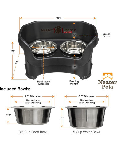 Neater Feeder Deluxe Estación Elevada para Perros Medianos