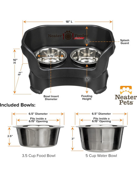 Neater Feeder Deluxe Estación Elevada para Perros Medianos