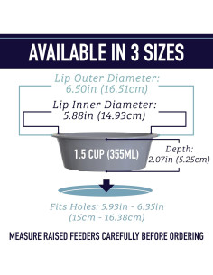 Cuenco Antideslizante Leashboss 1.5 Taza Azul para Perros 2