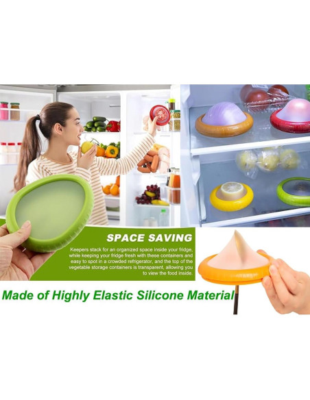 Paquete de 5 Contenedores de Almacenamiento LCYHOMIEE para Frutas y Verduras Paquete de 5 Contenedores de Almacenamiento LCYHOMIEE para Frutas y Verduras