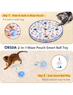 Juguete Interactivo para Gatos ORSDA Bola Automática 10,5 cm 2