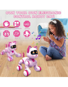 Gato Robot Control Remoto Hitish Programable con LED 2