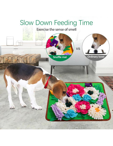 Alfombra Snuffle Meilzer Verde para Perros y Gatos 39x34 cm