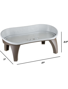 Bandeja Elevada para Perros PETMAKER con Platos 1,42 L 2