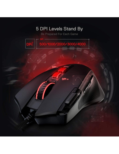 Ratón Gaming Redragon M612 Predator RGB 8000 DPI 11 Botones