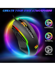 Ratón Gaming Redragon M910-K con Cable RGB 8000 DPI 2