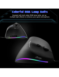 Ratón Gaming TRELC Ergonómico 10000 DPI 11 Botones Negro 2