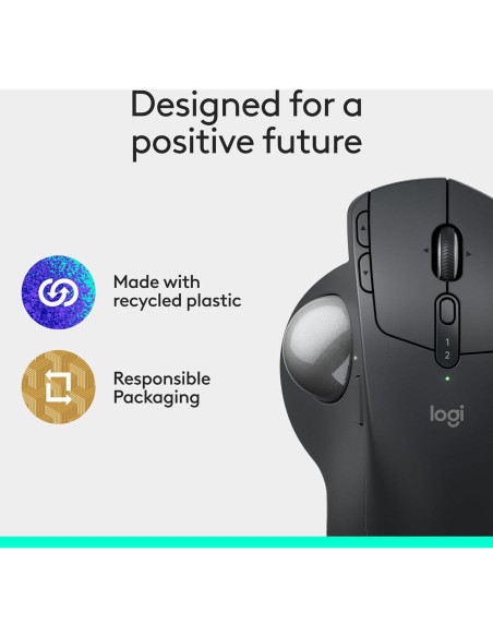 Logitech MX Ergo S Ratón Trackball Inalámbrico Ergonómico