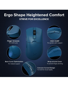 DeLUX M900PRO Ratón Gaming Inalámbrico 8000Hz RGB Azul 2