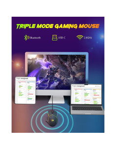 Ratón Gaming Inalámbrico Redragon M814RGB-PRO 8000 DPI 2