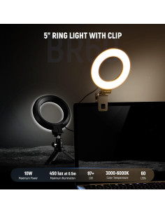 Luz de Anillo LED NEEWER BR60 para Videoconferencias 10W 2