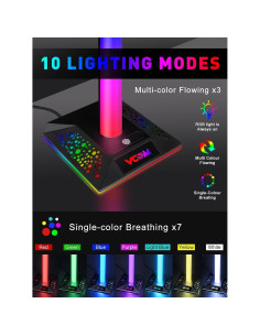 Soporte para Auriculares Gaming RGB Vcom con 2 Puertos USB 2