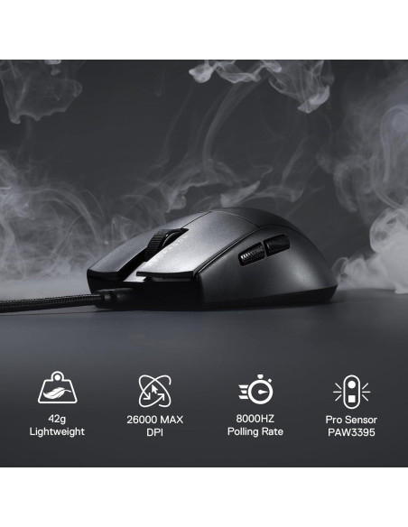 Ratón Gaming Redragon M996 Con Cable 8K 26000 DPI Ligero