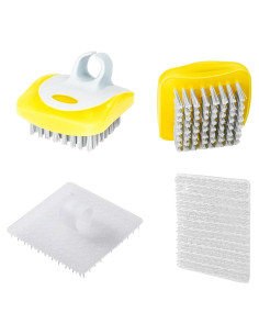 Cepillo de Fregar Verduras ICEICE - Doble Cara, Grado Alimenticio, 4 Piezas