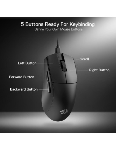 Ratón Gaming Redragon M996 Con Cable 8K 26000 DPI Ligero