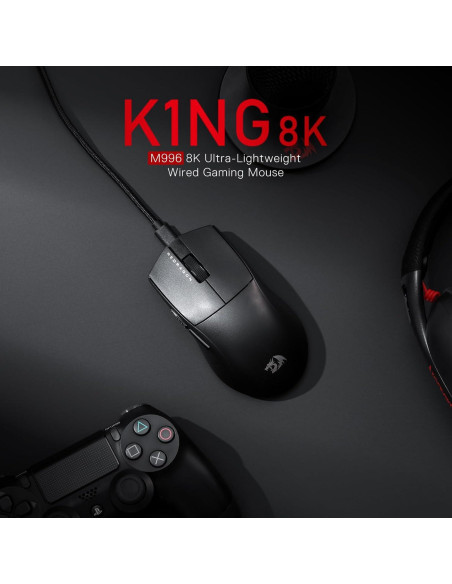 Ratón Gaming Redragon M996 Con Cable 8K 26000 DPI Ligero