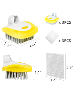 Cepillo de Fregar Verduras ICEICE - Doble Cara, Grado Alimenticio, 4 Piezas 2