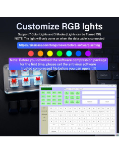 Teclado Mecánico Programable Mini SinLoon USB 6 Teclas RGB 2