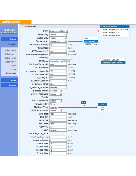 Codificador de Video URay UHE265-1L-4K HDMI 1080P
