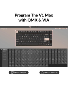 Teclado Mecánico Keychron V1 Max 75% RGB Bluetooth 5.1 2