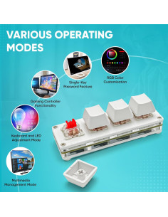 Teclado Mecánico Mini Gaming ByteX 4 Teclas USB RGB 2