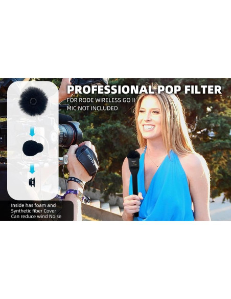 Filtro de viento Rode Windshield Pop para Wireless Go II