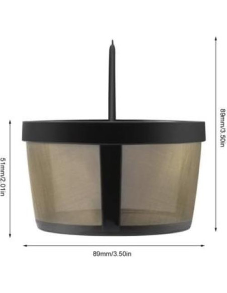 Filtro de café reutilizable GoldTone 4 tazas acero inoxidable
