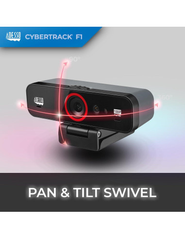 Webcam Adesso CyberTrack F1 HD 1080P USB con Micrófono