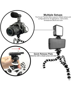 Kit de Vlogging Acuvar con Trípode Flexible y Accesorios 2