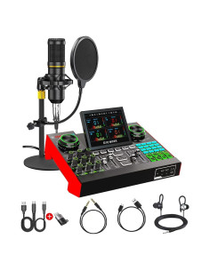 Paquete Micrófono BM800 y Interfaz de Audio USB 48V - Efectos de Voz