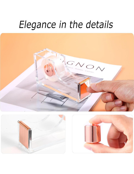 Set de Accesorios de Escritorio Famassi Oro Rosa - 8 Piezas