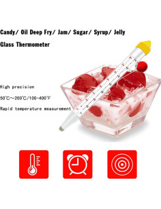 Termómetro de Caramelo COZONTE con Clip 50-200C Vidrio 2