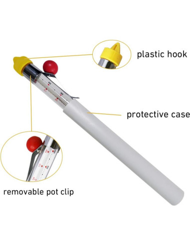 Termómetro de Caramelo COZONTE con Clip 50-200C Vidrio