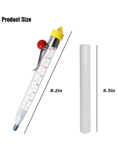 Termómetro de Caramelo COZONTE con Clip 50-200C Vidrio