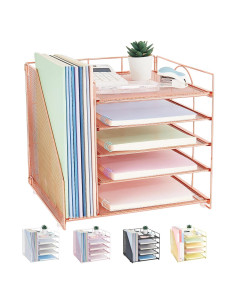 Organizador de Escritorio LEKETREE 5 Niveles Oro Rosa