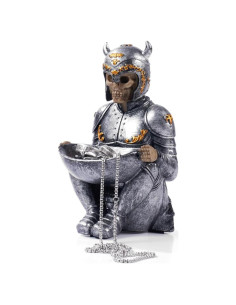 Bandeja para Anillos Calavera Vikinga Arola 18x10cm Resina