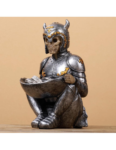 Bandeja para Anillos Calavera Vikinga Arola 18x10cm Resina