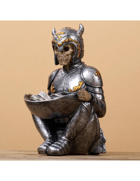 Bandeja para Anillos Calavera Vikinga Arola 18x10cm Resina