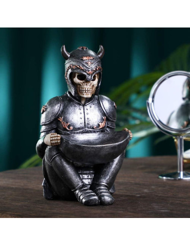 Bandeja para Anillos Calavera Vikinga Arola 18x10cm Resina