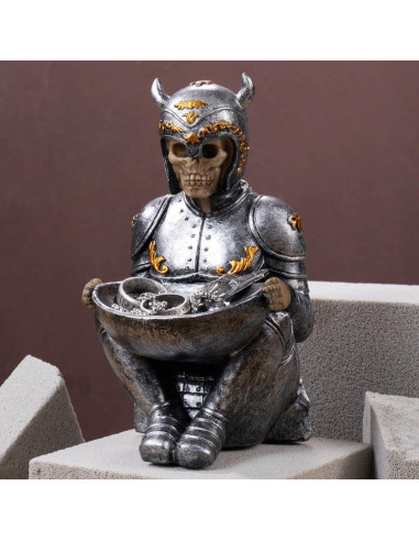 Bandeja para Anillos Calavera Vikinga Arola 18x10cm Resina