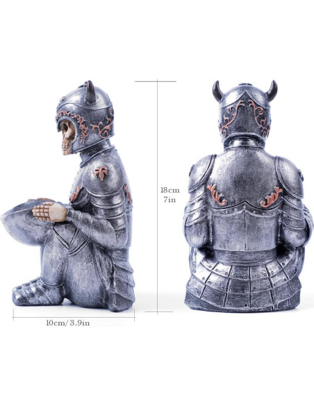 Bandeja para Anillos Calavera Vikinga Arola 18x10cm Resina