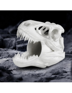 Soporte para bolígrafos Yoclacr cráneo de dinosaurio blanco 2