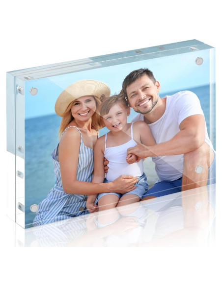 HOUSE DAY Marco de Fotos Acrílico Magnético 4x6 Transparente