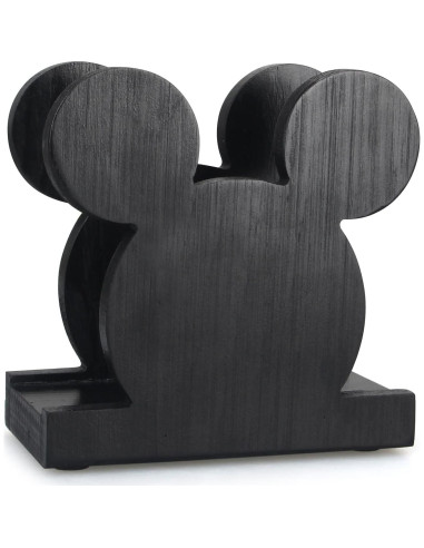 Soporte de Servilletas de Madera Renawe Mickey Negro 12,7 cm