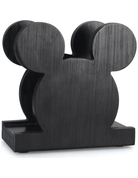 Soporte de Servilletas de Madera Renawe Mickey Negro 12,7 cm
