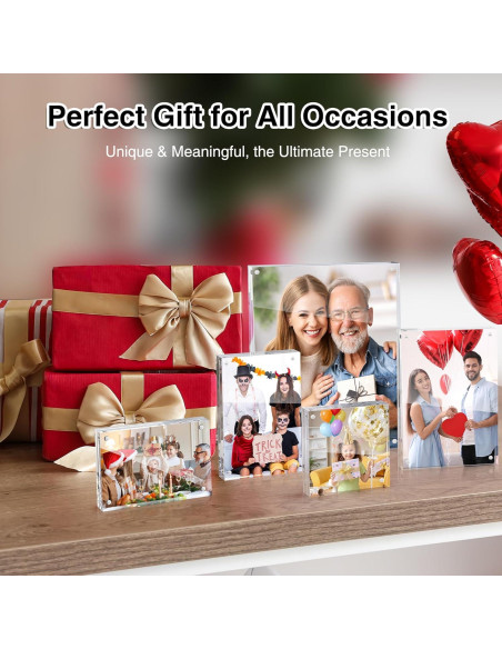 HOUSE DAY Marco de Fotos Acrílico Magnético 4x6 Transparente