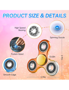 Paquete de 2 Fidget Spinner Antiestrés Yiwu 133g 2