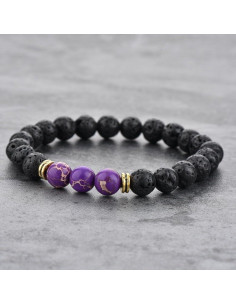 Pulsera de Lava Volcánica MYSTIQS con Difusor de Aceites 2